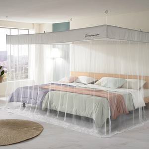 시그니처 사각 모기장 패밀리 단품(스텐봉제외) 침대 캐노피 모기장 원터치 텐트