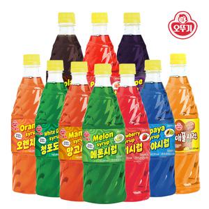 오뚜기 슬러시 시럽 1kg 10종 슬러쉬 원액 빙수 아이스티 파파야 메론 포도 복숭아