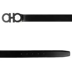 [페라가모] (67 0187 NERO 0758620) 남성 간치니 양면 벨트