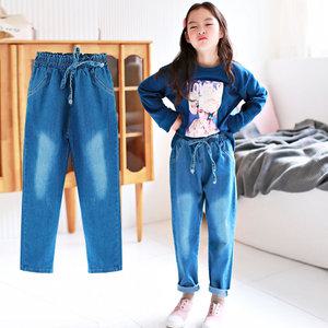 주니어여아의류 초등여아옷 초등청바지  베기핏청바지