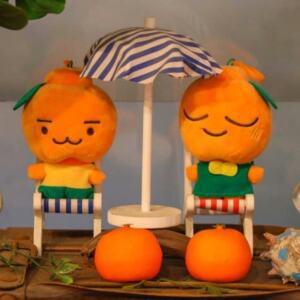 제주 한라봉인형 소형 봉돌이 봉순이 쿠션 캐릭터 봉제인형 15cm