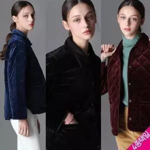 [홈쇼핑방송/르오트(LeOT)] 프리미엄 에디션 벨벳 퀼팅 패딩재킷-사이즈 55~88까지