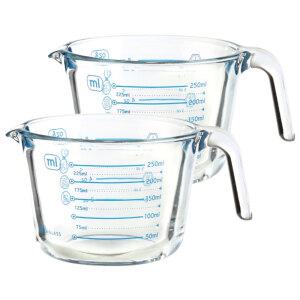 아이락 내열유리 멀티 계량컵 블루 250ml 2P