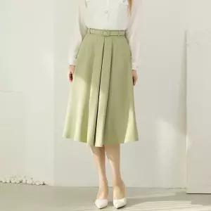 [페이지플린] 맞주름벨티드플레어스커트_P4ASK008C