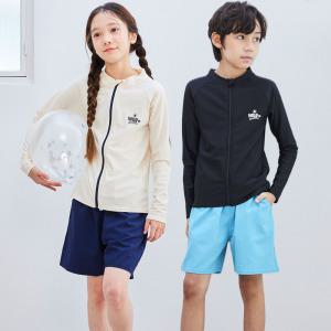 어린이 초등 중등 아동 주니어 집업 긴소매 반바지 수영복 세트 94 상하 래쉬가드