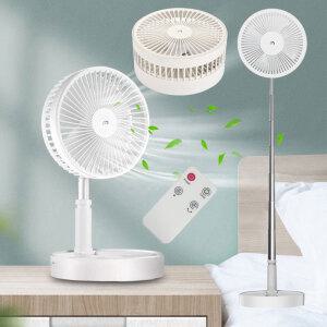 프라이스몬 7단계 높이 조절 폴딩 써클팬 스텐드 탁상용 무선 캠핑용 미니 휴대용 선풍기 C타입충전