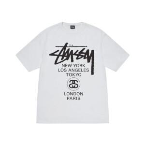 스투시 월드 투어 반팔 티셔츠 화이트 3903962