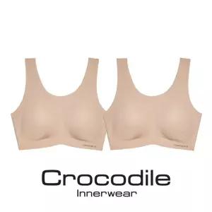 [크로커다일] 라이크라 인견쉘론 U넥 패드일체형 브라 2종 다크베이지 CDWBR4N
