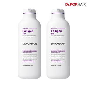닥터포헤어 손상모케어 탈모증상완화 폴리젠 실크 샴푸 500mlx2