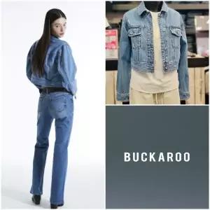 [버커루]인기 여성 카라 데님   청자켓_US