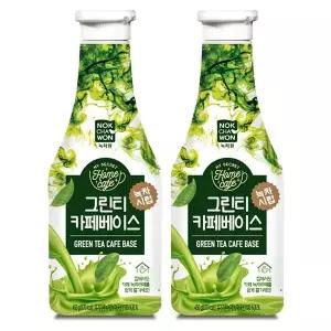 메가커피 녹차원 녹차시럽 그린티 베이스 450g 2개세트