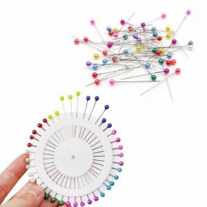 고정 봉제 구슬 시침핀 1p 핀 수선 가봉 재봉 재단 진주 수예 바느질 옷 도구 칼라 원형