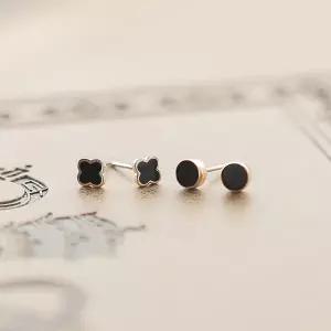 7G0118 클로버 10K 옐로우 골드 금귀걸이