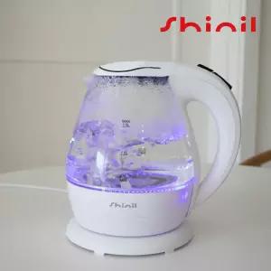 신일 전기포트 내열유리 소형 스텐 무선주전자 미니 투명 커피포터