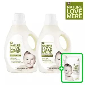 네이쳐러브메레 아기섬유유연제 용기형 1800ml 2개+유연제 리필 500ml 1팩