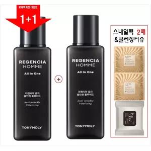 [롯데백화점]토니모리 (1+1) 리젠시아 옴므 올인원 플루이드 (마스크팩2매 + 클렌징티슈 증정)