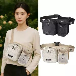 [아웃도어스/콜핑]콜핑 공용 사계절 물병수납 등산 힙색 슬링백 가방 KSC337VB4U