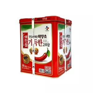 CJ 해찬들 가득한고추장 14kg 태양초 고추장 대용량 업소용 캔