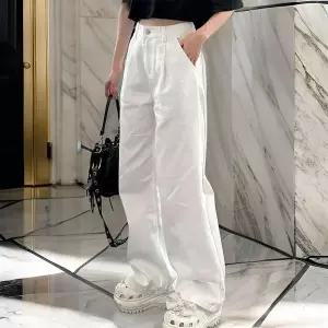 [하프클럽/옷자락]여자 핀턱 와이드핏 검정색 흰색 루즈 면바지