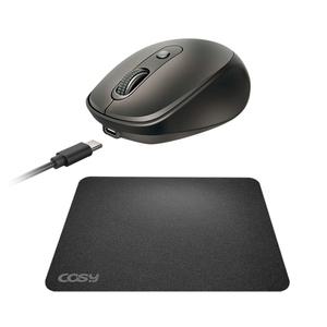 코시 충전식 무소음 블루투스 마우스 (미니패드 포함) M2176BTMP C타입 충전 조용한 마우스 패키지 세트