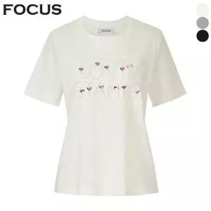 [포커스]스팽글 리본 포인트 티셔츠_VFI5M3TS6541