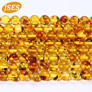 AA 천연 발트해 꽃 호박색 5mm 스페이서 보석 비즈 쥬얼리 제작 팔찌 목걸이 참 DIY 액세서리