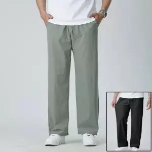 고품질 루트 세미와이드 롱팬츠 우븐팬츠 냉감바지 여름긴바지 우븐긴바지 숏팬츠 (WFHW99E)