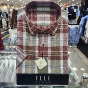 엘르옴므 sh06 엘르옴므 남성셔츠 린넨체크EBEHR1109  EBEHR1109