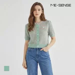 [미센스] 라운드넥배색 반팔 가디건_MB44KCM605Z