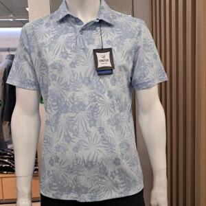 트레몰로 HC09 반팔 카라티셔츠 (주)세정  어반 남성 *24 여름 알로하패턴 라이트블루