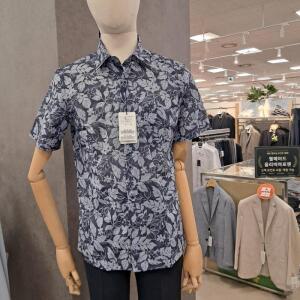 트레몰로 HC09 네이비 반팔 셔츠 인디안 24SS 여름 / 남성 캐주얼 / 아로하 패턴 / 린