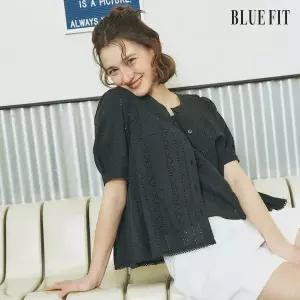 [하프클럽/블루핏]블루핏 25SS 아일렛 아사 블라우스 세트