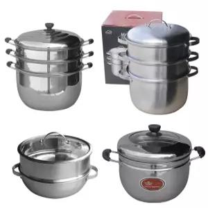 스텐 찜냄비 / IH 인덕션 2단 3단 대형 찜기 찜통 찜솥 찜요리 냄비