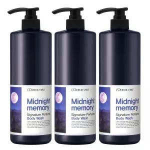 2 +1로더베르 퍼퓸 대용량 바디워시 미드나잇메모리 1L 3개
