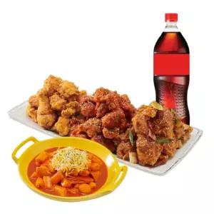 [노랑통닭] (순살)노랑3종+떡볶이+콜라1.25L