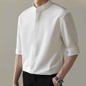 여름 차이나 카라 반팔셔츠 남방 루즈핏 정장셔츠 와이셔츠