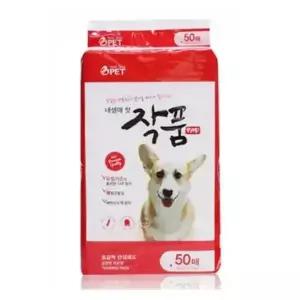 작품패드 강아지 배변 패드(레드) 50매