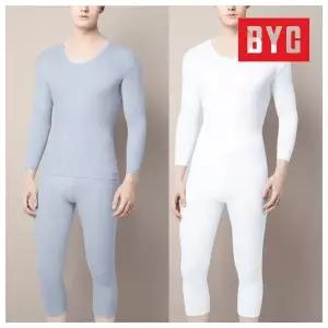 BYC 남성 베스트 7부 내의 상하세트 40수 순면 BYI6794