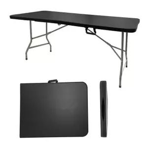브로몰딩 테이블 1800 블랙 접이식 야외 테라스 캠핑 이동식 행사용 매대 무광블랙
