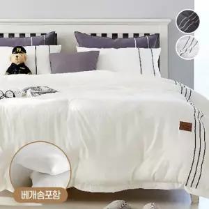먼지없는 사계절 호텔식 침구 간절기 봄 가을 겨울 기숙사 차렵 이불 슈퍼싱글 SS 침대 패드세트 + 베개솜