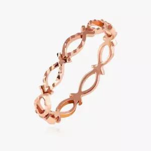 14K 18K 컷팅 피쉬 라인 물고기 미스 링 금 반지