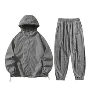 남녀공용 바람막이 트레이닝 세트 경량 후드 집업 조거 팬츠 러닝 조깅 WI128SET
