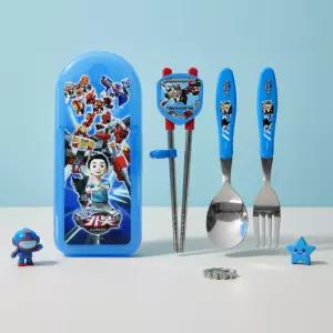 헬로카봇 올인원 수저세트 젓가락 숟가락 포크 케이스 유아 유치원 어린이