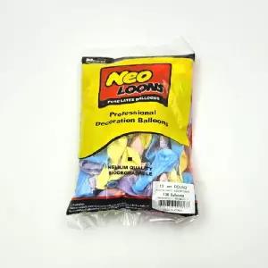 파스텔 매트 풍선 13cm 5인치 라운드 혼합 100개입 네오텍스