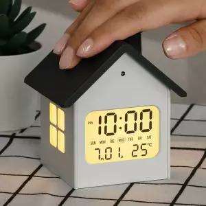 미니 탁상시계 디지털 전자 인테리어 야광 무소음 온도 날짜 하우스 디자인 책상 건전지 선물