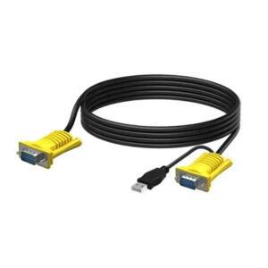 KVM 케이블 VGA 15PIN USB2.0 남성 남성 컴퓨터 모니터 TV 어댑터 연장 코드 구리 1.5M 3M 라인