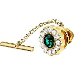 결혼 생일 기념 파티를 위한 체인, 골드 남성 타이 핀 넥타이 라펠 핀이 포함된 AMITER 크리스탈/펄