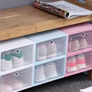 투명 조립식 신발정리함 신발장 슈즈박스 수납박스 플라스틱 신발케이스 다용도정리 3컬러