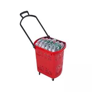 쇼핑 카트 손잡이 마트 장바구니 바구니 바퀴달린 45L