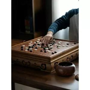 원목 바둑판 세트 고급 대나무 기원 학원 장기판 장기알 어르신 장기 선물용